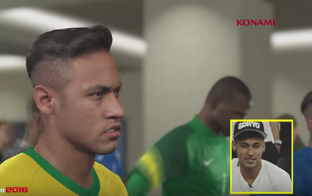 vídeo de Neymar jogando PES 2016
