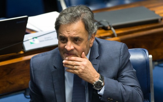 O senador afastado Aécio Neves (Foto: Lula Marques/AGPT)