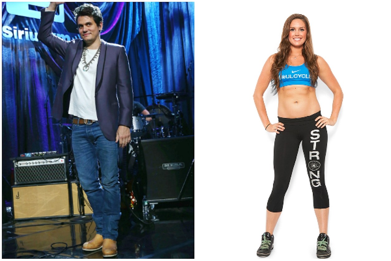 John Mayer e a personal trainer Lauren McHale. (Foto: Getty Images e Reprodução)