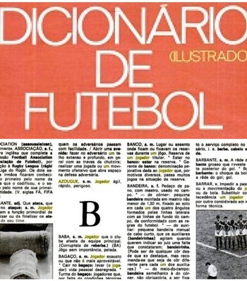 Em 1984, a revista Placar trazia edição com verbetes tradicionais do futebol. Azougue era o jogador hábil (Foto: Reprodução / Arquivo Placar)