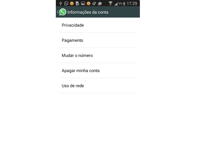 Edite as configurações de privacidade do WhatsApp (Foto: Reprodução/Thiago Barros)