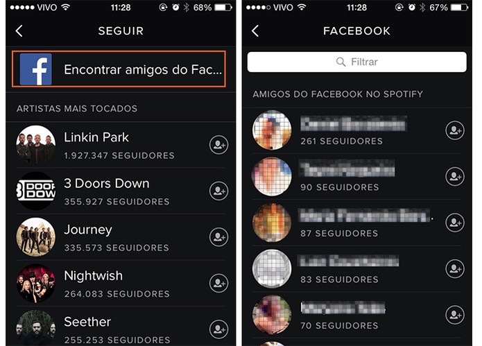 Siga seus amigos do Facebook no Spotify (Foto: Reprodução/Barbara Mannara)