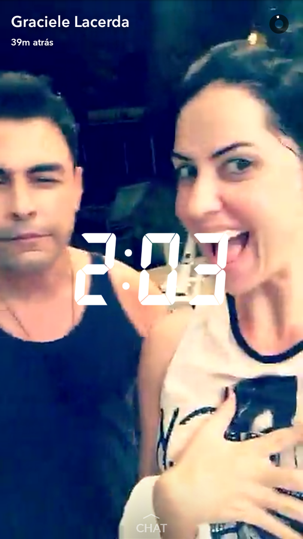 Zezé di Camargo e Graciele Lacerda (Foto: Reprodução/Snapchat) Zezé di Camargo e Graciele Lacerda (Foto: Reprodução/Snapchat)