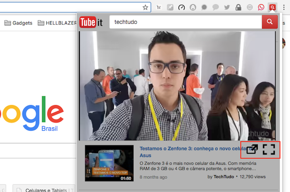 Vídeo do YouTube reproduzido no Chrome através da extensão Tubeit  (Foto: Reprodução/Marvin Costa)