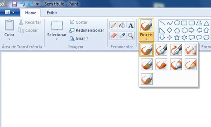 Paint do Windows 7 tem vários pincéis e suporte touch (Foto: Divulgação/Microsoft)