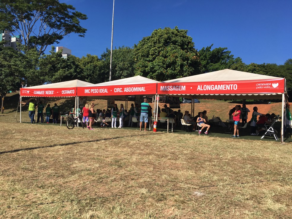 Caminhada pela Vida foi realizada na manhã deste domingo (2), em Presidente Prudente (Foto: Stephanie Fonseca/G1)