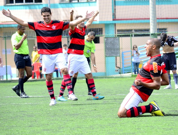 Muita vibração dos jogadores do Flamengo com o título (Foto: Davi Pereira/JornalF7)