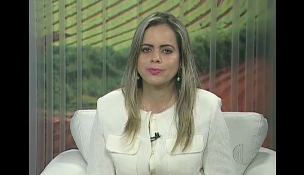 Apresentadora Mirielly de Castro  (Foto: Reprodução / TV Diário)