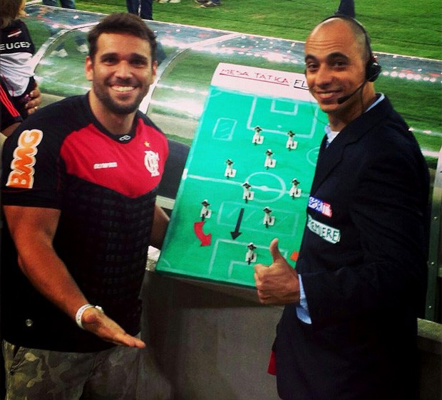 Torcedores do Flamengo da turma da Mureta: Thales Coutinho e Carlos Ferrão (Foto: Arquivo Pessoal)