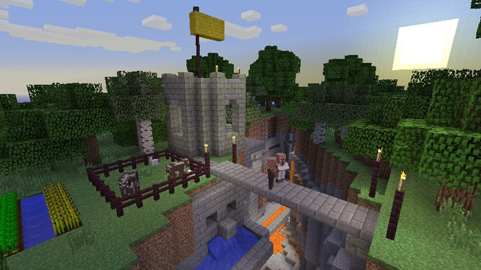 Gráficos de Minecraft no PS Vita não devem em nada aos consoles (Foto: PlayStation Blog)