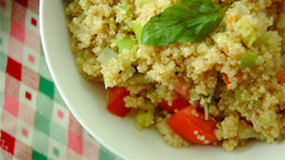 Quinoa com tomate e coentro Receitas GNT