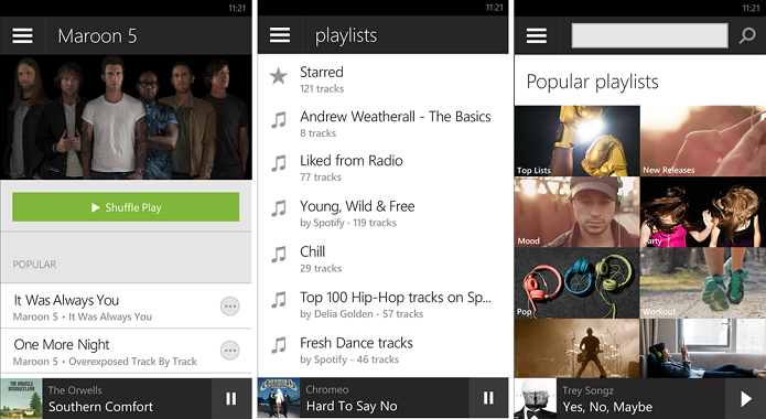 App do Spotify está disponível gratuitamente para Windows Phone (Foto: Reprodução/Windows Phone) 
