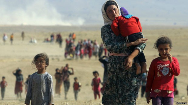 Falta de comida e bebida para os yazidis precipitou ação americana nos EUA (Foto: Reuters)