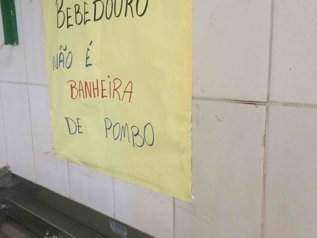 Segundo os alunos, a água distruída nos bebedouros está contaminada (Foto: Ana Claudia Falqueto/Arquivo Pessoal)