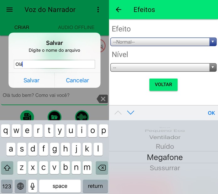 Voz do Narrador te deixa compartilhar em redes e chats (Foto: Reprodução/Felipe Vinha)