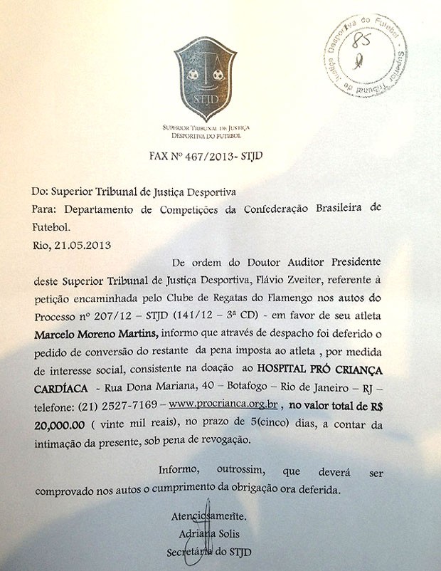  Marcelo Moreno punição convertida em multa. (Foto: Reprodução)