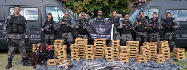 Apreensões da PM chegam a 2,5 toneladas (Foto: Divulgação/Polícia Militar)