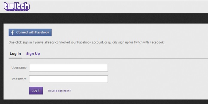 Os interessados precisarão logar no site do Twitch. (Foto: Reprodução)