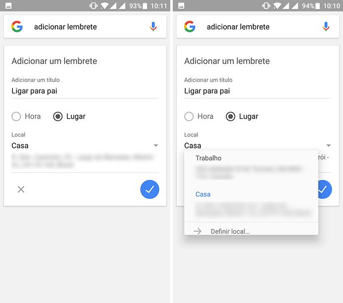 Google Maps pode lembrar usuário quando ele chegar a determinado endereço (Foto: Reprodução/Elson de Souza)