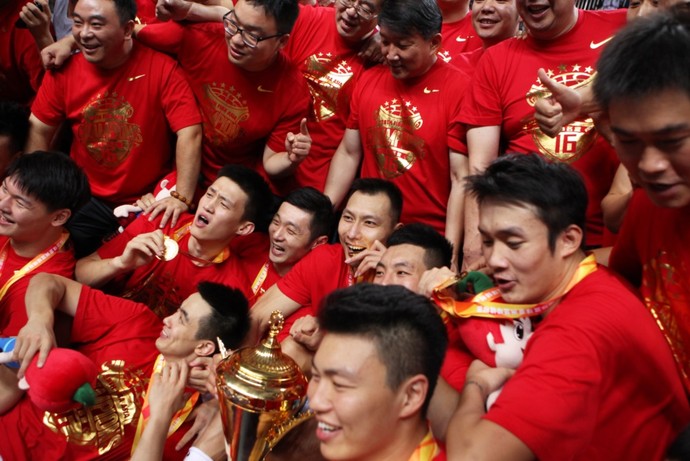 China comemora título asiático (Foto: Divulgação/Fiba)