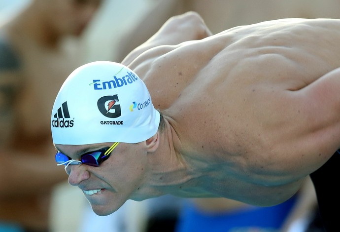 Cesar Cielo Open de natação - revezamento 4x100m livre (Foto: Satiro Sodré/SMPRESS)