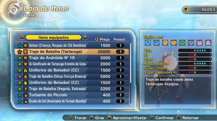 Dragon Ball Xenoverse 2: Venda o item por 20000 Zeni (Foto: Reprodução / Thomas Schulze)