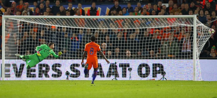 Janssen gol Holanda Belarus (Foto: AP)