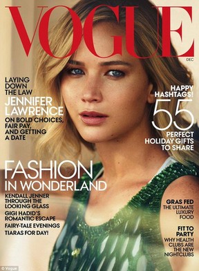 Jennifer Lawrence na &#39;Vogue&#39; de Dezembro (Foto: Divulgação)