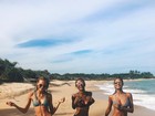 Angels da Victoria's Secret curtem praia na Bahia e mostram boa forma