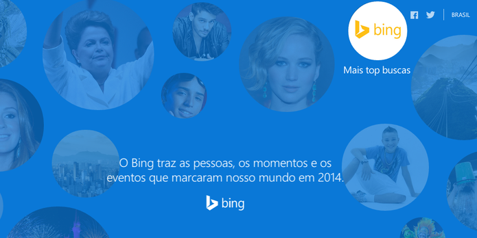 Portal Bing Search Trends mostra os assuntos mais buscados em 2014 (Foto: Foto: Reprodução/Microsoft)