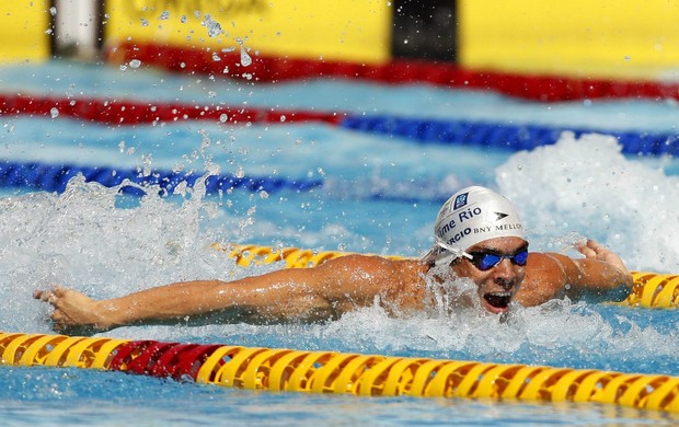 Natação Maria Lenk Kaio Márcio 100m borboleta (Foto: Satiro Sodré/AGIF)