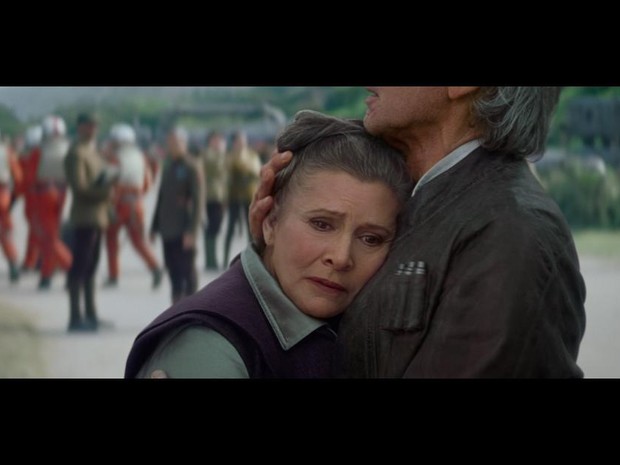Carrie Fisher em 'Star Wars - O Despertar da Força' (2015). (Foto: Divulgação/Lucas Film) Carrie Fisher em 'Star Wars - O Despertar da Força' (2015). (Foto: Divulgação/Lucas Film)
