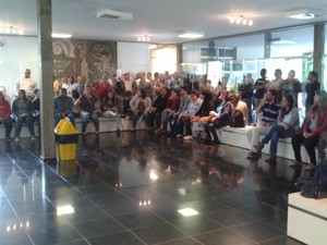 Servidores paralisaram os serviços na UFSCar em São Carlos (Foto: SINTUFSCar/Divulgação)