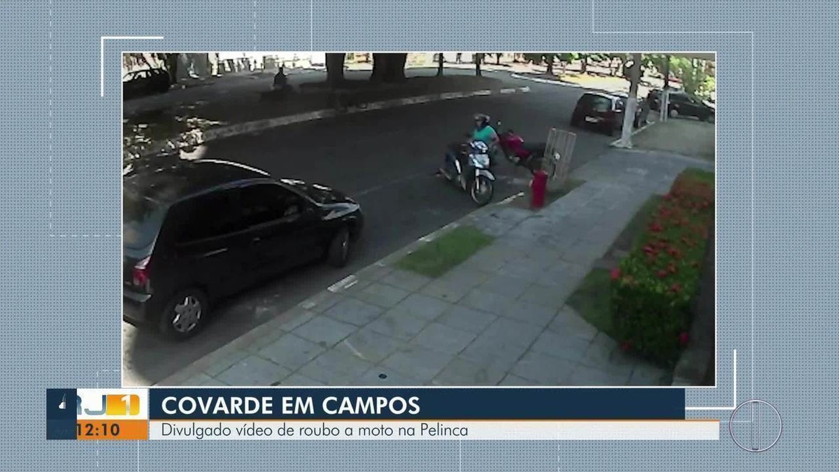 V Deo Flagra Momento Em Que Homem Rouba Moto De Mulher Em Campos No Rj