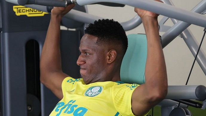 Yerry Mina Palmeiras (Foto: Cesar Greco/Ag. Palmeiras/Divulgação) Yerry Mina Palmeiras (Foto: Cesar Greco/Ag. Palmeiras/Divulgação)