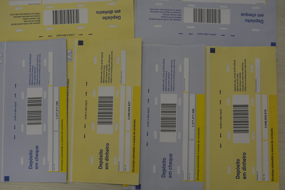Suspeito trocou envelopes por outros com quantias menores e fez o depósito (Foto: Jeferson Carlos/G1)