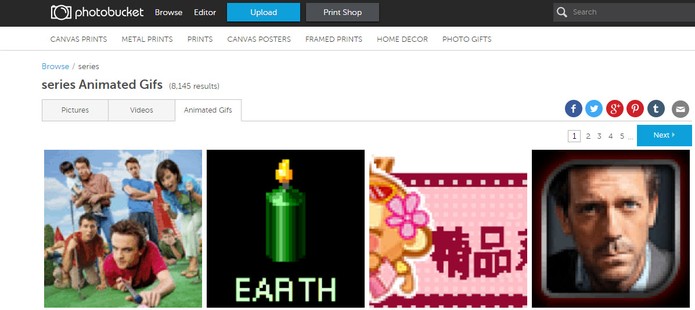 Photobucket oferece GIFs em seu acervo de imagens (Foto: Reprodução/Barbara Mannara)