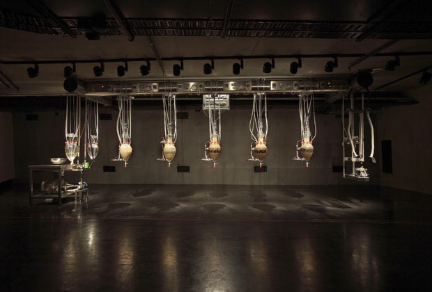 Instalação do artista belga Wim Delvoye é chamada de 'máquina de cocô'. (Foto: Leigh Carmichael/Reuters)