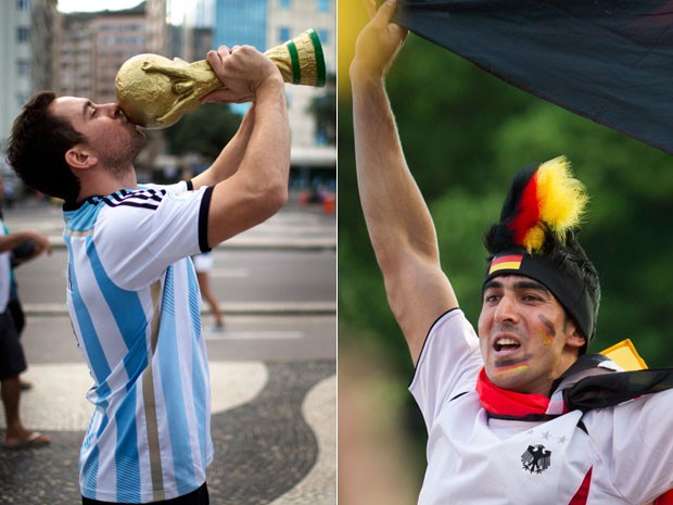 Torcedores da Argentina e Alemanha terão um domingo especial com a final da Copa do Mundo (Foto: AP/Reuters)