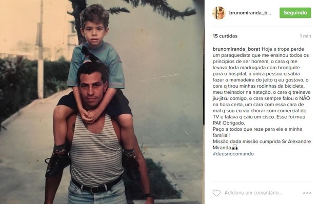Bruno Miranda com o pai (Foto: Reprodução / Instagram)