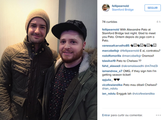 Com futuro indefinido, Alexandre Pato é fotografado em jogo do Chelsea