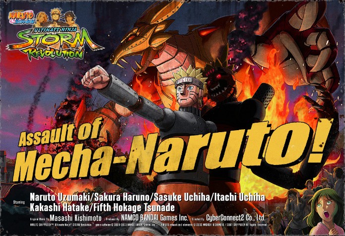 Novo personagem, Mecha-Naruto foi desenhado especificamente para o game pelo criador do universo Naruto (Foto: Divulgação/Namco Bandai)