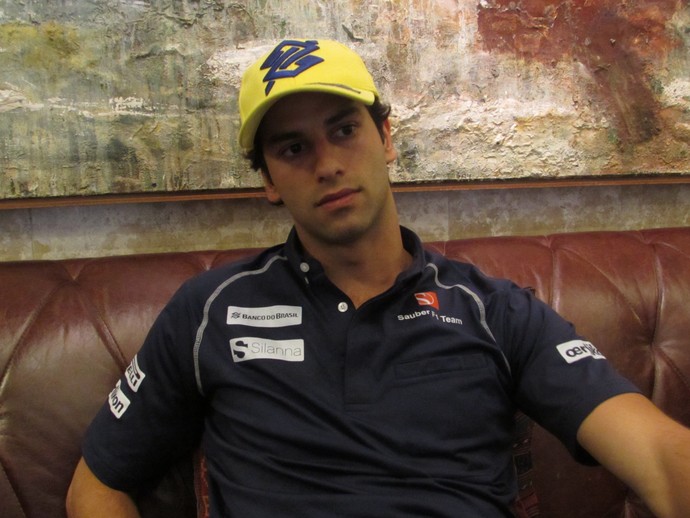 Felipe Nasr nesta quarta-feira em São Paulo (Foto: Felipe Siqueira)