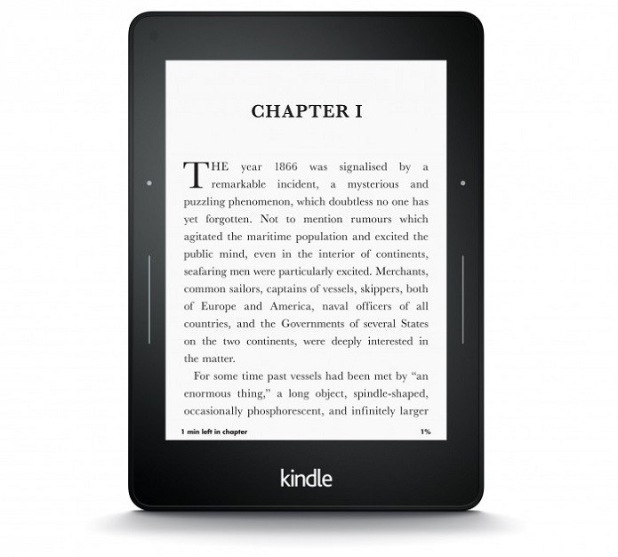 Kindle Voyage traz iluminação que se ajusta automaticamente conforme ambiente (Foto: Divulgação/Amazon)