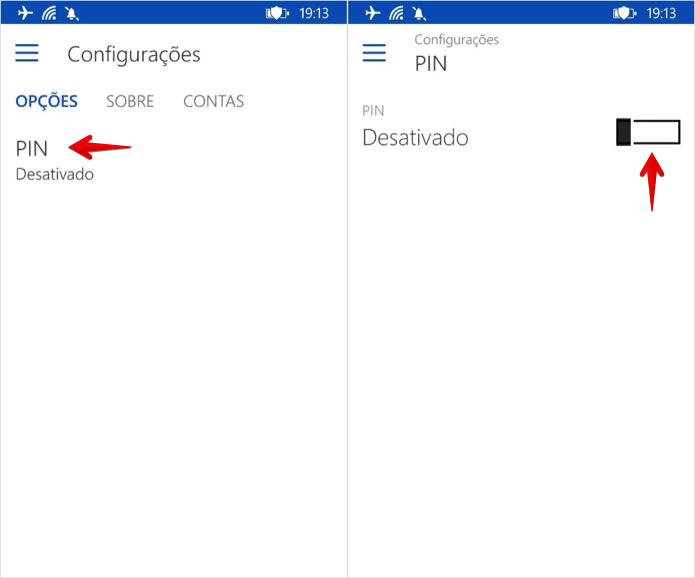 Ativando o bloqueio por senha (Foto: Reprodução/Helito Bijora)