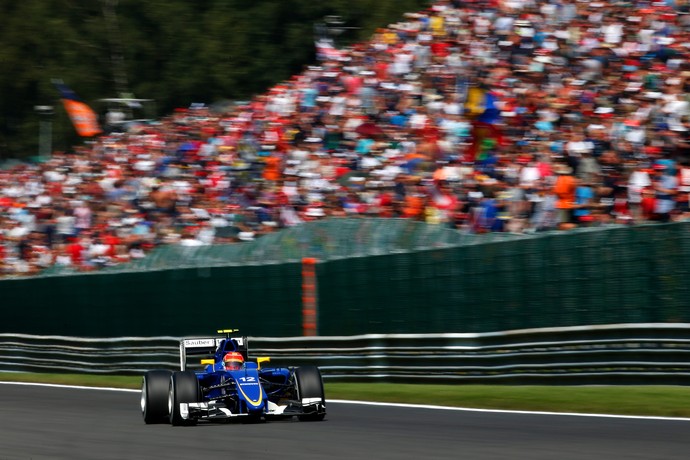 Felipe Nasr durante o GP da Bélgica de Fórmula 1 (Foto: Getty Images)