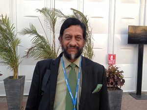 O cientista indiano Rajendra Pachauri, presidente do IPCC, está em Lima para as discussões sobre o clima (Foto: Eduardo Carvalho/G1)