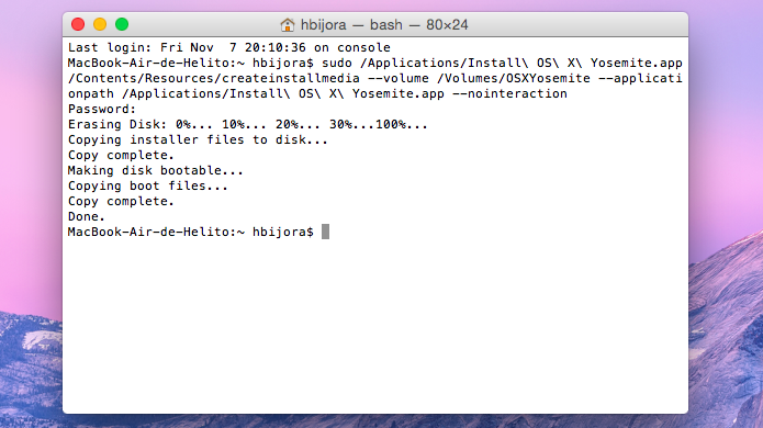 Criando disco de instalação do OS X Yosemite (Foto: Reprodução/Helito Bijora)