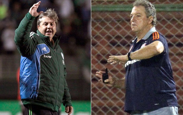 Gilson Kleina, técnico do Palmeiras, e Abel Braga, técnico do Fluminense (Foto: Montagem SporTV)