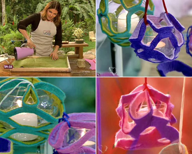 Bonita e barata use R$ 10 para confeccionar porta luminárias de feltro notícias em Artesanato Artesanato Na Tv Rede Vida ~ Bonita e barata use R$ 10 para confeccionar porta luminárias de feltro notícias em Artesanato